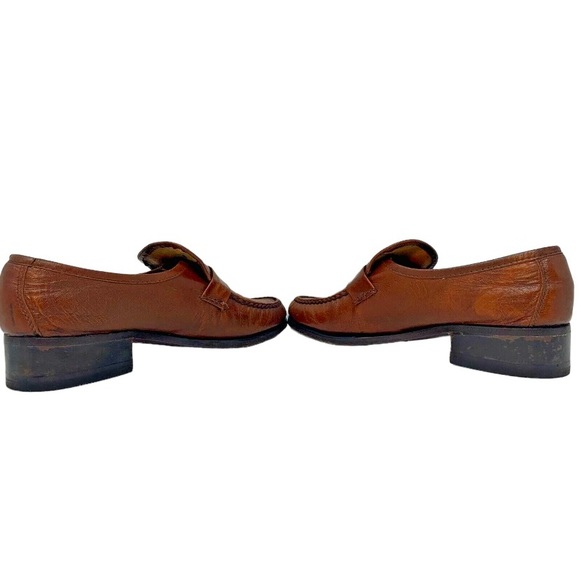 Vtg Florsheim Imperial Mens US 8D Brown Leather Loafers Slip-On Classy Shoes - Picture 3 of 11